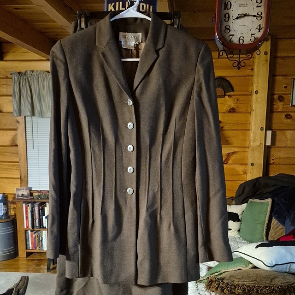 Worth Jackets & Blazers - Worth Women's Dark Brown Blazer And Long Skirt Set